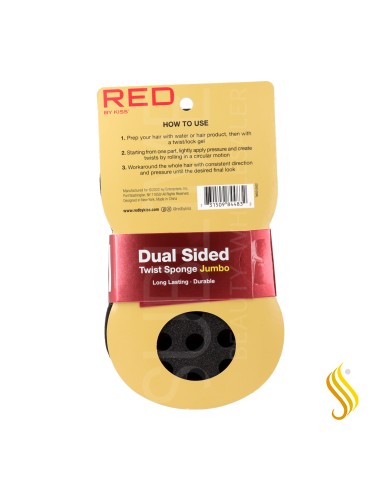 Red Kiss Twist Sponge Jumbo Double Side Esponja Para El Cabello